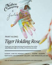 Load image into Gallery viewer, Paint-Along with Jules Monson: Tiger Holding Rose