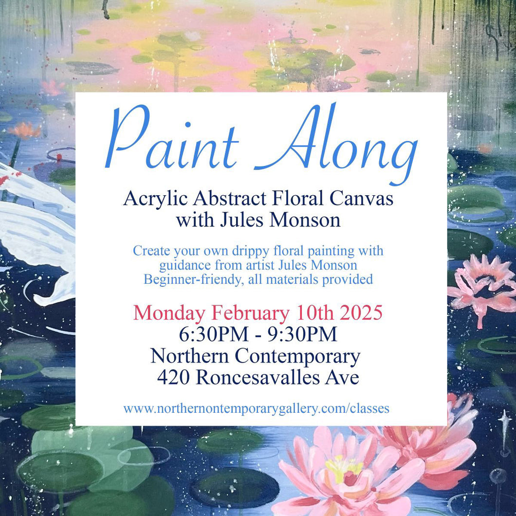 Paint-Along: Acrylic Abstract Floral Canvas with Jules Monson